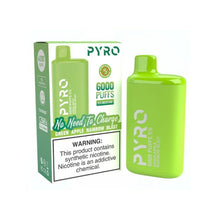 Load image into Gallery viewer, Pyro 6000 Puff Disposable Vape-Green Apple Rainbow Blast