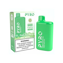 Load image into Gallery viewer, Pyro 6000 Puff Disposable Vape Fresh Menthol