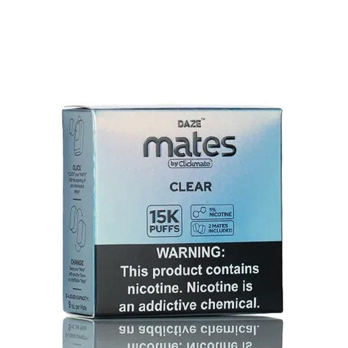 Clear-flavored Clickmate refill pods 9mL vape juice