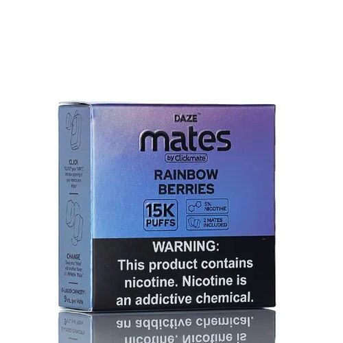 Rainbow Berries-flavored Clickmate refill pods 9mL vape juice