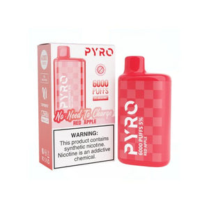 Pyro 6000 Puff Disposable Vape Red Apple