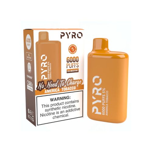 Pyro 6000 Puff Disposable Vape Americ Tobacco