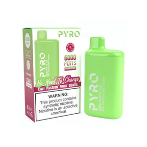 Pyro 6000 Puff Disposable Vape Kiwi Passion Fruit Guava