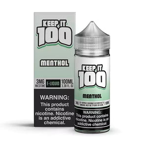 Keep It 100 Menthol 100ML bottle and box