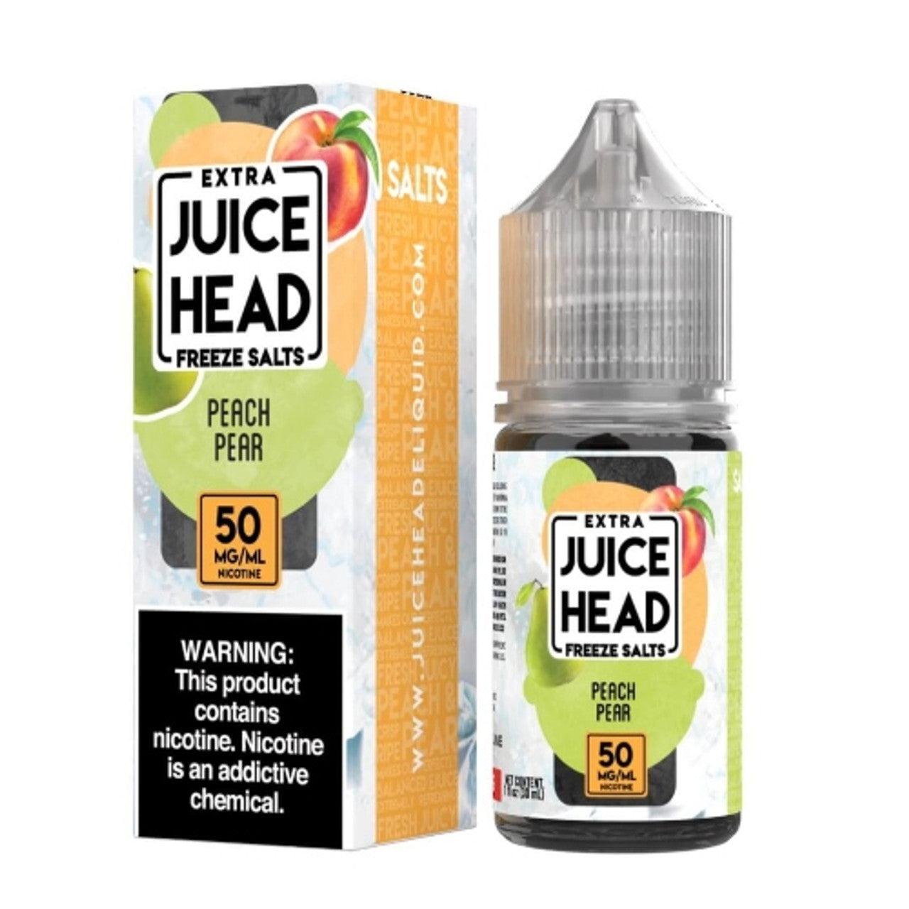 Juice-Head-Salt-E-Liquid-Peach-Pear-Freeze-30ml Juice Head Freeze Salt E-Liquid - Peach Pear 30ml