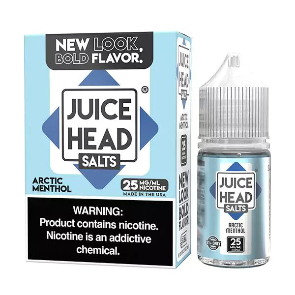 JuiceHeadSaltsArtic-Menthol-30ML Juice Head Salts Arctic Menthol 30ML bottle and box