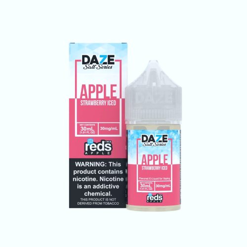 Reds-Apple-7-Daze-Salt-Series-Apple-Strawberry-Iced-Vape-Juice-30-ml 7 Daze Salt Series Apple Strawberry Iced Vape Juice