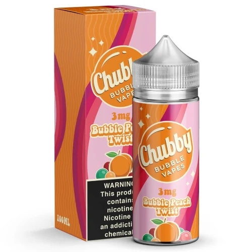 chubby-bubble-e-liquid-peach-twist-100ml Chubby Bubble E-Liquid - Bubble Peach Twist 100ml