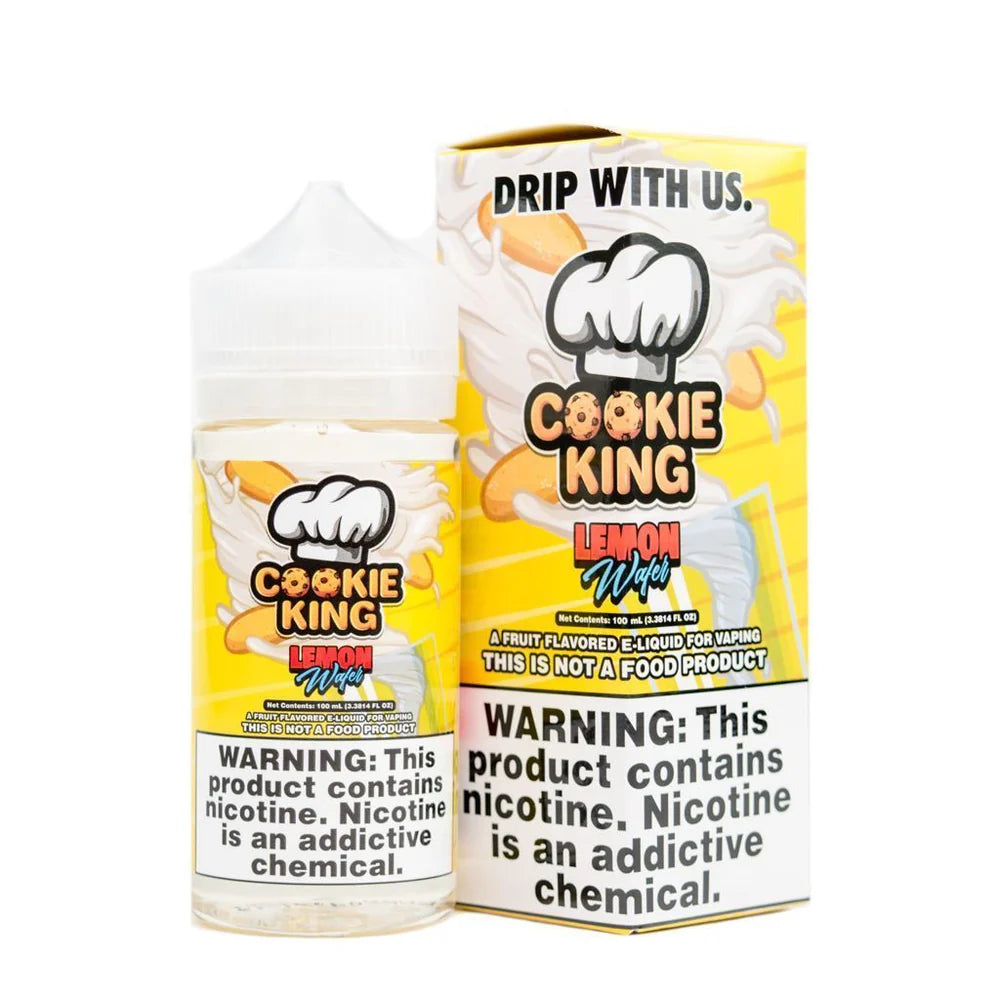 cookie-king-lemon-wafer-100ml-vape-juice Cookie King Lemon Wafers 100ML bottle and box
