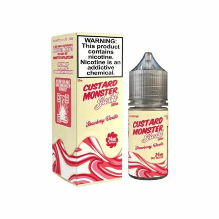 Custard Monster Swirl Edition 30ml Nic Salt E-Liquid by Jam Monster Strawberry Vanilla