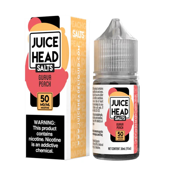 juice-head-salt-guava-peach-nic-salt-30ml Juice Head Salt E-Liquid - Guava Peach 30ml