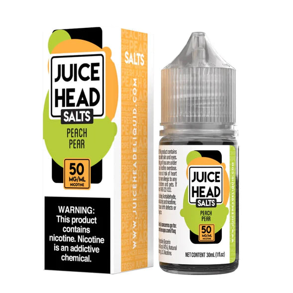 juice-head-salt-peach-pear-ejuice Juice Head Salt E-Liquid - Peach Pear 30ml