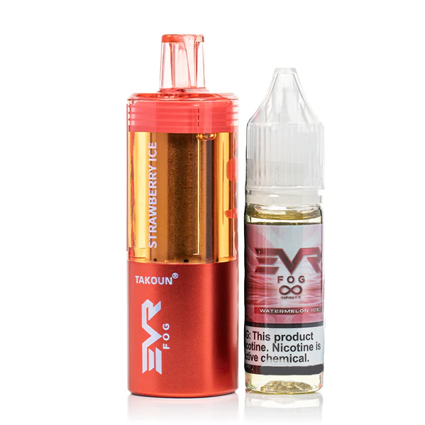 evrfog_100k_refillable_disposable_kit EVR FOG replacement cartridge and ejuice refill bottle